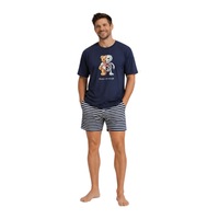 Pijamask Erkek Baskılı Şortlu Pamuklu Yazlık Pijama Takım Lacivert Pijamask Erkek Baskılı Şortlu Pamuklu Yazlık Pijama Takım Lacivert