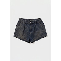 it's basic Kadın Koyu Kot 2s6 Mini Pileli Denim Şort it's basic Kadın Koyu Kot 2s6 Mini Pileli Denim Şort