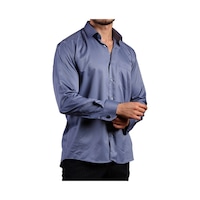 Dicotto İndigo Büyük Beden Rahat Kesim Micro Kumaş Kol Düğmeli Regular Fit Erkek Gömlek - 190-5 001 Dicotto İndigo Büyük Beden Rahat Kesim Micro Kumaş Kol Düğmeli Regular Fit Erkek Gömlek - 190-5 001