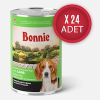Bonnie Kuzu Etli Sos İçinde Et Parçacıklı Köpek Konservesi 400g X 24 Adet Bonnie Kuzu Etli Sos İçinde Et Parçacıklı Köpek Konservesi 400g X 24 Adet