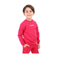 Toontoy Unisex Çocuk Nakışlı Sweatshirt Fuşya Toontoy Unisex Çocuk Nakışlı Sweatshirt Fuşya