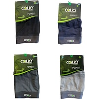 Qulat 4'lü Paket Bambu Erkek Boxer Asorti