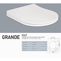 Nkp Grande Thermoplast Yavaş Kapanan Klozet Kapağı - Nkp0347