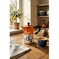 Any Morning Hes-6 Espresso Kahve Makinesi Alüminyum Moka Pot 240 Ml Bakır Any Morning Hes-6 Espresso Kahve Makinesi Alüminyum Moka Pot 240 Ml Bakır