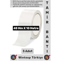 Ultra Güçlü Su Neme Dayanıklı Çok Amaçlı Montaj Onarım İzolasyon Tamir Bantı Beyaz 48 Mmx10 Mt 3 Adt Ultra Güçlü Su Neme Dayanıklı Çok Amaçlı Montaj Onarım İzolasyon Tamir Bantı Beyaz 48 Mmx10 Mt 3 Adt