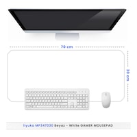 70x30cm Logosuz Beyaz İlyukamp347030 Büyük Boy Xl Gaming Mousepad 70x30cm Logosuz Beyaz İlyukamp347030 Büyük Boy Xl Gaming Mousepad