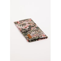 Fabric Craft Bag Kadın Kumaş Cüzdan Duck Kumaş Tropikal Desenli Kartlık Fermuarlı Uzun Cüzdan Haki Yeşil Fabric Craft Bag Kadın Kumaş Cüzdan Duck Kumaş Tropikal Desenli Kartlık Fermuarlı Uzun Cüzdan Haki Yeşil