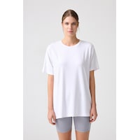 Los Ojos X Melodi Beyaz Oversize Geniş Kalıp Tişört Boyfriend T-shirt Beyaz Beyaz Los Ojos X Melodi Beyaz Oversize Geniş Kalıp Tişört Boyfriend T-shirt Beyaz Beyaz