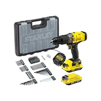 Stanley Fatmax SCD718D2A 18V V20 2.0 Ah Çift Akülü Darbeli Matkap + 83Parça Aksesuar Stanley Fatmax SCD718D2A 18V V20 2.0 Ah Çift Akülü Darbeli Matkap + 83Parça Aksesuar