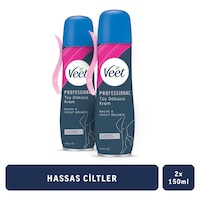 Veet Hassas Ciltler için Tüy Dökücü Krem Sprey 2 x 150 ML Veet Hassas Ciltler için Tüy Dökücü Krem Sprey 2 x 150 ML