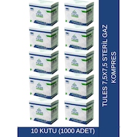 Tules 7,5x7,5 Nonwoven Steril Emici Kompres 10 Kutu 1000 Adet Tules 7,5x7,5 Nonwoven Steril Emici Kompres 10 Kutu 1000 Adet