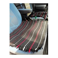 Terletmez 3'lü Minder Set Serme Kilim Siyah Beyaz Siyah - Kırmızı Terletmez 3'lü Minder Set Serme Kilim Siyah Beyaz Siyah - Kırmızı