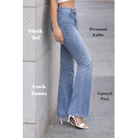Cedy Denım Yüksek Kalite Kadın 5 Cep Düşük Bel İspanyol Paça Skinnyfit Esnek Jean Pantolon C619 Açık Mavi Cedy Denım Yüksek Kalite Kadın 5 Cep Düşük Bel İspanyol Paça Skinnyfit Esnek Jean Pantolon C619 Açık Mavi