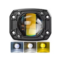 18w Uyumlu Çift Renk Gömme Montaj Tampon Sarı Beyaz 8 Cm 4 Modlu Off Road Led Lamba 18w Uyumlu Çift Renk Gömme Montaj Tampon Sarı Beyaz 8 Cm 4 Modlu Off Road Led Lamba