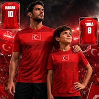 Bk Gift Kişiye Özel İsimli Ve Numaralı Baba&kız Set Türkiye Milli Takım Forması - Tek Yürek Milli Takım Ruhu Kırmızı Bk Gift Kişiye Özel İsimli Ve Numaralı Baba&kız Set Türkiye Milli Takım Forması - Tek Yürek Milli Takım Ruhu Kırmızı