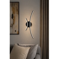 AvizeGO Yumi Modern Led Duvar Apliği Günışığı Siyah AvizeGO Yumi Modern Led Duvar Apliği Günışığı Siyah