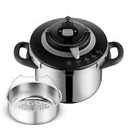 Tefal P4550731 Clipso+ Chef 4 Pişirme Programlı 6 Litre Düdüklü Siyah Tefal P4550731 Clipso+ Chef 4 Pişirme Programlı 6 Litre Düdüklü Siyah