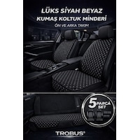 Opel Combo Uyumlu 5 Parça Terletmez Kumaş Koltuk Minderi Siyah Beyaz Opel Combo Uyumlu 5 Parça Terletmez Kumaş Koltuk Minderi Siyah Beyaz