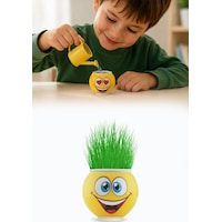 Emoji Figürlü Çim Adam Oyuncak Toprak Tohumlu Dekoratif Saksı Çocuk Eğitici Bitki 6 cm Emoji Figürlü Çim Adam Oyuncak Toprak Tohumlu Dekoratif Saksı Çocuk Eğitici Bitki 6 cm