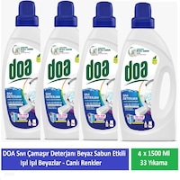 Doa Sıvı Çamaşır Deterjanı Beyaz Sabun Etkili 1500 Ml 33 Yıkama X 4 Adet Doa Sıvı Çamaşır Deterjanı Beyaz Sabun Etkili 1500 Ml 33 Yıkama X 4 Adet