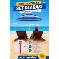 Exent 160 Cm Eğilebilir Plaj Şemsiyesi + Ayarlanabilir Şemsiye Kazığı Seti-lacivert-kalın Çok Renkli Exent 160 Cm Eğilebilir Plaj Şemsiyesi + Ayarlanabilir Şemsiye Kazığı Seti-lacivert-kalın Çok Renkli