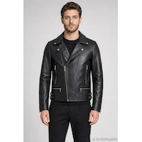 Freemen Erkek Slim Fit Çapraz Fermuarlı İçi Kürklü Suni Deri Ceket-421 Siyah Freemen Erkek Slim Fit Çapraz Fermuarlı İçi Kürklü Suni Deri Ceket-421 Siyah