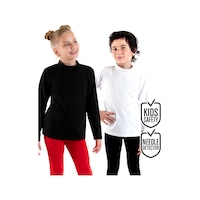 Unisex Çocuk Pamuklu Siyah-Beyaz Uzun Kollu 2'li Paket T-Shirt 4-8 Yaş Unisex Çocuk Pamuklu Siyah-Beyaz Uzun Kollu 2'li Paket T-Shirt 4-8 Yaş