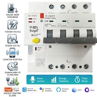 Onoff Tuya Wifi Akıllı 3 Fazlı Yüksek Voltaj Düşük Voltaj Kaçak Akım Güc Tüketimi Zamanlama Uzaktan Kontrol Sigorta 100 Amper Grd9s-f100wl Onoff Tuya Wifi Akıllı 3 Fazlı Yüksek Voltaj Düşük Voltaj Kaçak Akım Güc Tüketimi Zamanlama Uzaktan Kontrol Sigorta 100 Amper Grd9s-f100wl
