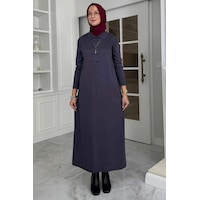 Rabia Şamlı Laçin Triko Elbise Antrasit Normal