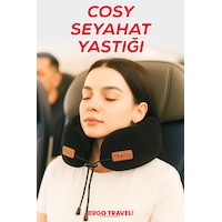 Viscofoam Cosy Ortopedik Seyahat Yastığı Visco Boyun Destekli Seyahat Yastığı - Siyah | Ergo Travel Viscofoam Cosy Ortopedik Seyahat Yastığı Visco Boyun Destekli Seyahat Yastığı - Siyah | Ergo Travel