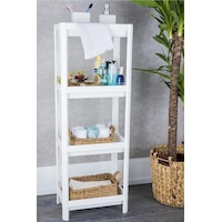 Omaş Household Product Beyaz Banyo Rafı, Organizer Raf, Çok Kullanışlı Raf Ünitesi Omaş Household Product Beyaz Banyo Rafı, Organizer Raf, Çok Kullanışlı Raf Ünitesi