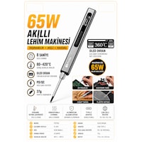Protap 65w Akıllı Lehim Makinesi Oled Ekranlı Ayarlanabilir 80-420 C Pd/qc Type-c Giriş Taşınabilir Hassas Havya Protap 65w Akıllı Lehim Makinesi Oled Ekranlı Ayarlanabilir 80-420 C Pd/qc Type-c Giriş Taşınabilir Hassas Havya