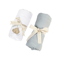 Tinylamb Lastikli Bebek Çarşafı 60x120 CM - 2 Adet Organik Beyaz - Mint Renk Tinylamb Lastikli Bebek Çarşafı 60x120 CM - 2 Adet Organik Beyaz - Mint Renk