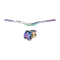 Lunje Rainbow Beyaz Alüminyum 780mm Bisiklet Gidon Boğaz Seti Çok Renkli Lunje Rainbow Beyaz Alüminyum 780mm Bisiklet Gidon Boğaz Seti Çok Renkli