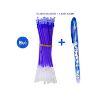 Isı Ile Uçan Silinebilen Refill Kalem Içi ve Kalem Mavi 11 Adet Isı Ile Uçan Silinebilen Refill Kalem Içi ve Kalem Mavi 11 Adet