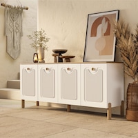 Mezza 1740 Napoli 180 Cm (Membran Mdf Kapaklı) Bohem Konsol Meşe - Beyaz Mezza 1740 Napoli 180 Cm (Membran Mdf Kapaklı) Bohem Konsol Meşe - Beyaz