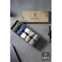 Kral Socks Bambu Erkek Çorap Klasik Soket Uzun Yazlık Dikişsiz 5'li Kutulu Çok Renkli Kral Socks Bambu Erkek Çorap Klasik Soket Uzun Yazlık Dikişsiz 5'li Kutulu Çok Renkli
