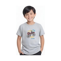 Fyk Kids Erkek Çocuk Yuvarlak Yaka Bisiklet 52 Erkek Baskılı T-shirt Gri Fyk Kids Erkek Çocuk Yuvarlak Yaka Bisiklet 52 Erkek Baskılı T-shirt Gri