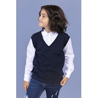 Toontoy Kids Toontoy Erkek Çocuk Süveterli Okul Gömlek Beyaz Toontoy Kids Toontoy Erkek Çocuk Süveterli Okul Gömlek Beyaz