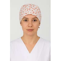Kırmızı Çiçekli Doktor Hemşire Aşçı Hastane Bonesi Bandana M454 Kırmızı Çiçekli Doktor Hemşire Aşçı Hastane Bonesi Bandana M454