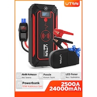 Utrai Jstar 4 24000mAh 2500A Jump Starter Taşınabilir Akü Takviye Cihazı (Kablosuz Şarj + Pusula + Çanta + Led Lamba + Powerbank) Utrai Jstar 4 24000mAh 2500A Jump Starter Taşınabilir Akü Takviye Cihazı (Kablosuz Şarj + Pusula + Çanta + Led Lamba + Powerbank)
