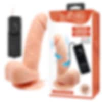 X-sense Baile 15 Cm Dönen Başlık Titreşimli Kumandalı Penis Dildo X-sense Baile 15 Cm Dönen Başlık Titreşimli Kumandalı Penis Dildo