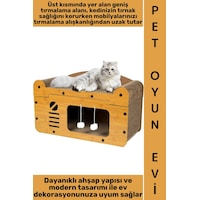 Oyunevi Evcil Hayvan İlgi Çekici Peluş Toplu Uyku Yuvası Dinlenme Alanı Modern Estetik Ahşap Tek Ka Oyunevi Evcil Hayvan İlgi Çekici Peluş Toplu Uyku Yuvası Dinlenme Alanı Modern Estetik Ahşap Tek Ka
