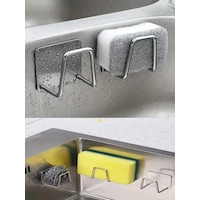Mucit Home 1 Adet Paslanmaz Krom Yapışkanlı Bulaşık Süngeri Tutucu Ve Evye Düzenleyici Süngerlik Şeffaf Mucit Home 1 Adet Paslanmaz Krom Yapışkanlı Bulaşık Süngeri Tutucu Ve Evye Düzenleyici Süngerlik Şeffaf
