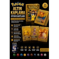 Pokemon Altın Kaplama Oyun Kartları Koleksiyon Kart Seti 9x6,5 Cm Pokemon Altın Kaplama Oyun Kartları Koleksiyon Kart Seti 9x6,5 Cm