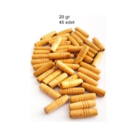 20 Gr 45 Adet Ahşap Boncuk 25 Mm Boy X 10 Mm En Doğal Ahşap Makrome El İşi Çanta 20 Gr 45 Adet Ahşap Boncuk 25 Mm Boy X 10 Mm En Doğal Ahşap Makrome El İşi Çanta