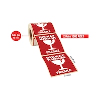 Dikkat Kırılır Etiket 70x80 2 Rulo 500'lü Sarım Dikkat Kırılır Etiket 70x80 2 Rulo 500'lü Sarım