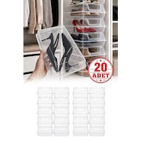 20li Şeffaf Ayakkabı Kutusu Kapaklı İstiflenebilir Kadın Erkek Ayakkabı Organizer Diğer 20li Şeffaf Ayakkabı Kutusu Kapaklı İstiflenebilir Kadın Erkek Ayakkabı Organizer Diğer