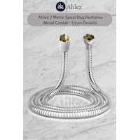 Ahlez Banyo Spiral Duş Hortumu 2 Metre Kenetli Duş Hortum Zinciri Ahlez Banyo Spiral Duş Hortumu 2 Metre Kenetli Duş Hortum Zinciri