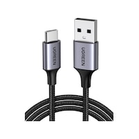 Ugreen Usb-c - Usb-a 3a Qc Örgülü Hızlı Şarj Kablosu, 2 M, Siyah, 60128